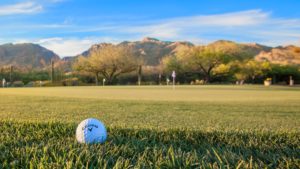 Golf ball on ground