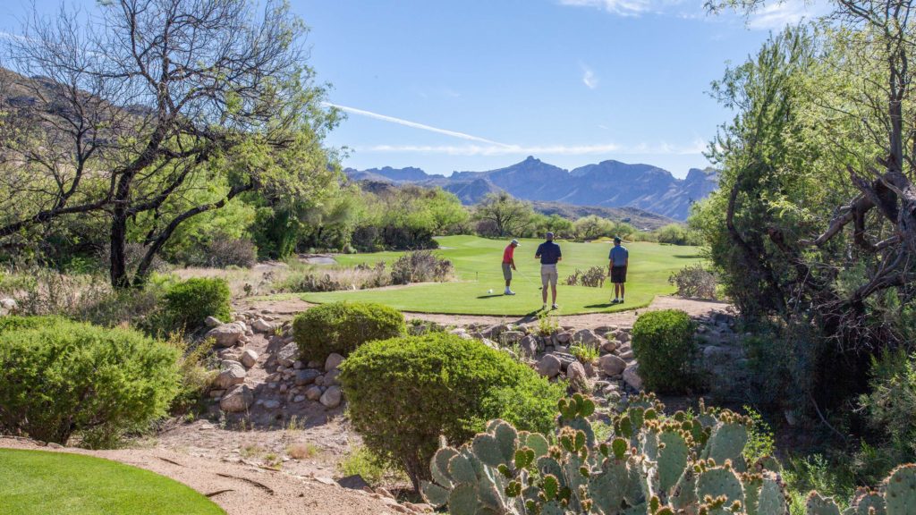 Players on golf course