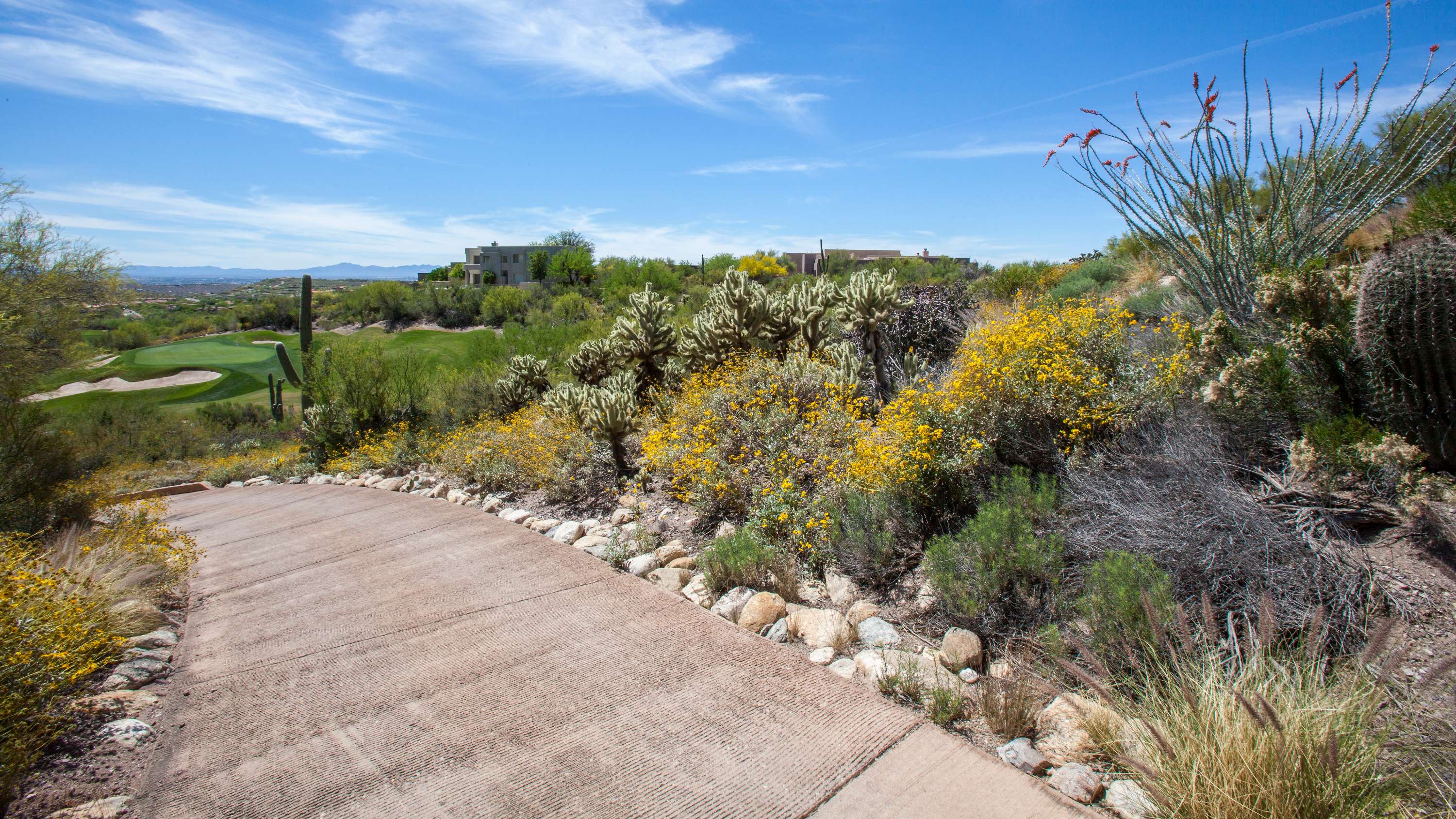 Golf cart path on scenic course