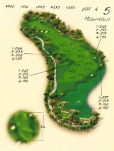 Ventana Canyon Golf Hole 5 Overview Map - Mountain Course