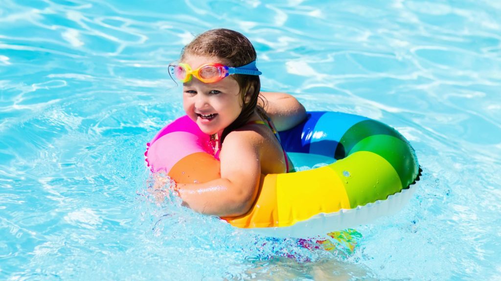 Child in the Pool at Ventana Canyon 