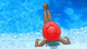 Woman in the Pool at Ventana Canyon 